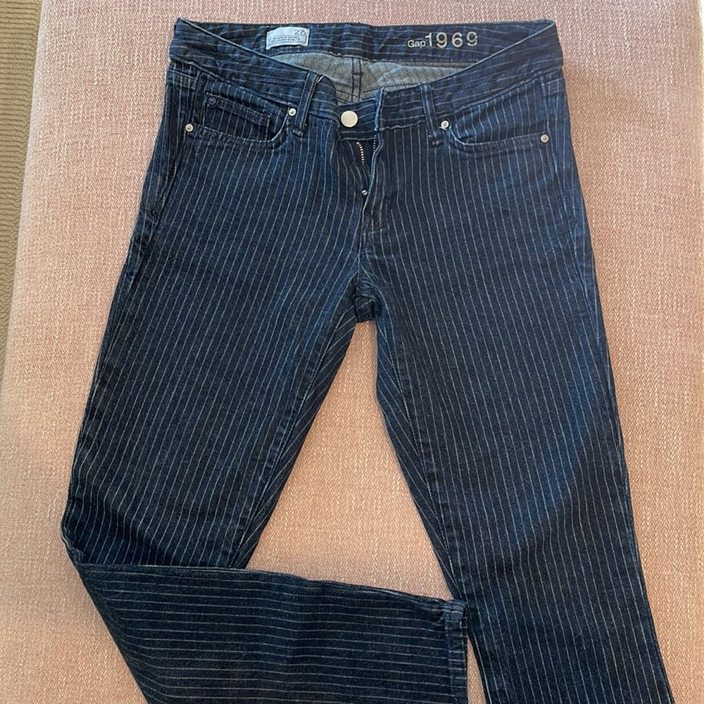 Gap pinstripe jeans ankle length